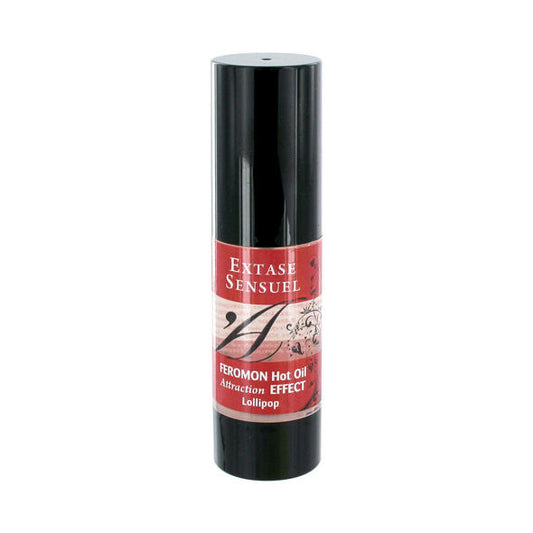 EXTASE SENSUAL - HEAT EFFECT MASSAGE OIL WITH PHEROMONES LOLLIPOP 30 ML