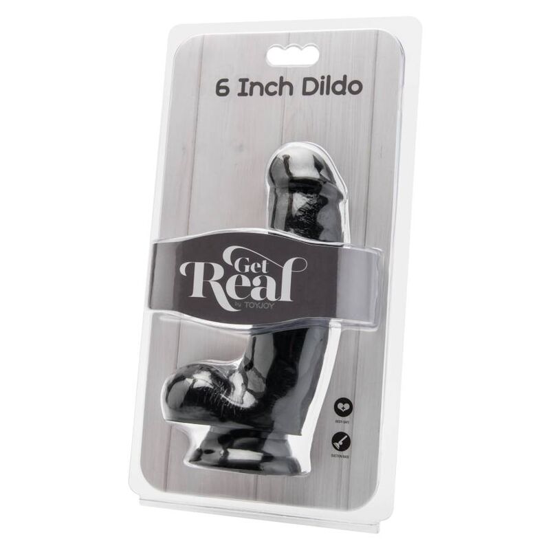 GET REAL - GODE 12 CM AVEC TESTICULES NOIRS