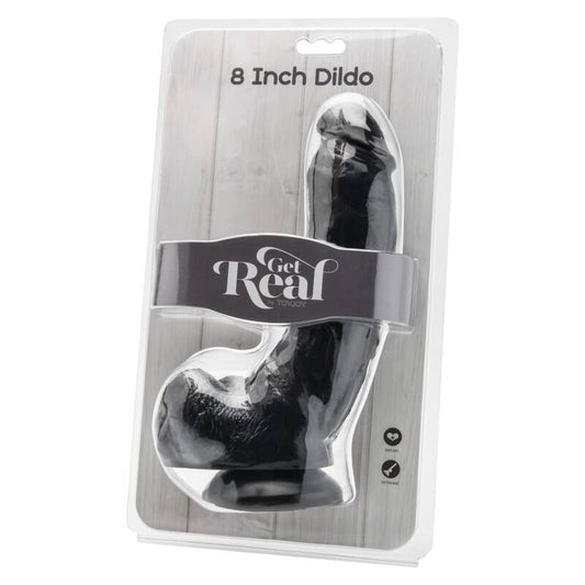 GET REAL - GODE 20,5 CM AVEC TESTICULES NOIRS