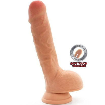 GET REAL - DILDO DOUBLE DENSITÉ 25,5 CM AVEC TESTICULES NATURELS