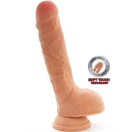 GET REAL - DILDO DOUBLE DENSITÉ 25,5 CM AVEC TESTICULES NATURELS