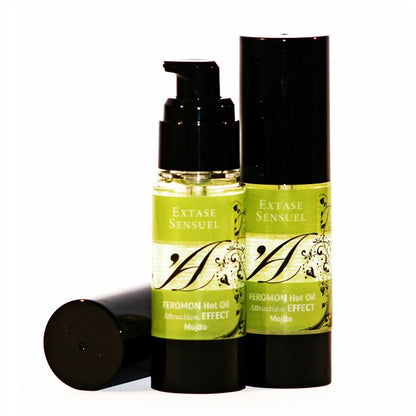 EXTASE SENSUAL - HUILE DE MASSAGE EFFET CHALEUR AUX PHÉROMONES MOJITO 30 ML