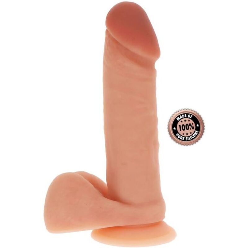 GET REAL - GODE EN SILICONE DE 20,5 CM AVEC TESTICULES NATURELS