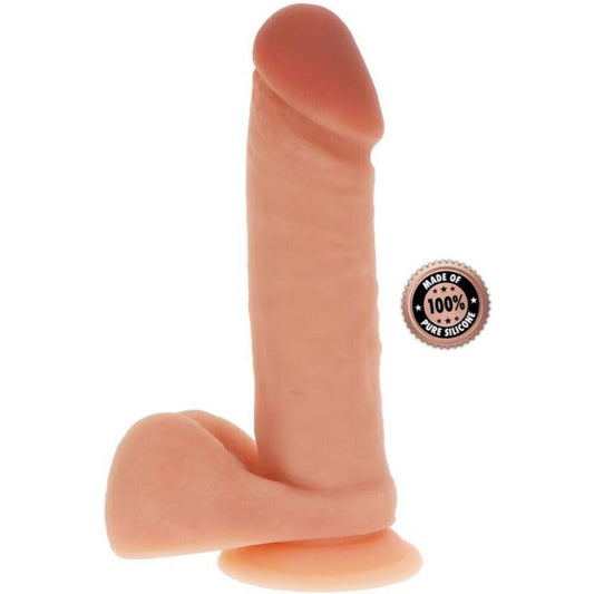 GET REAL - GODE EN SILICONE DE 20,5 CM AVEC TESTICULES NATURELS