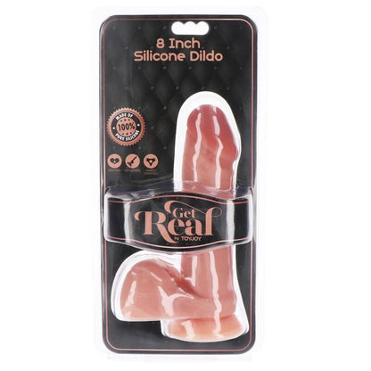 GET REAL - GODE EN SILICONE DE 20,5 CM AVEC TESTICULES NATURELS