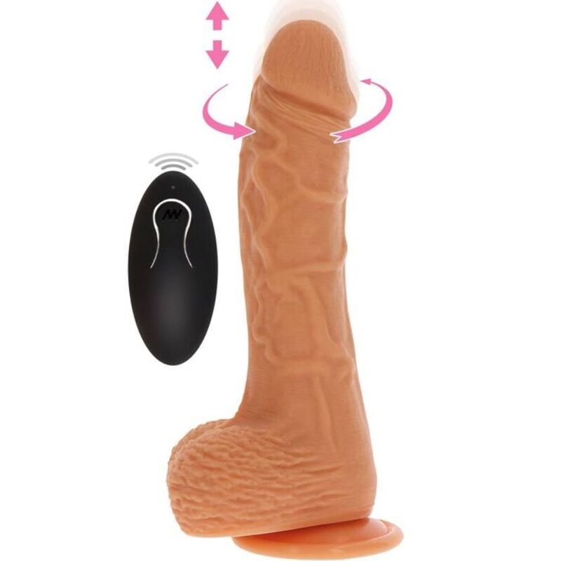 GET REAL - DILDO VIBRATEUR NATUREL ROTATIF DE HAUT EN BAS