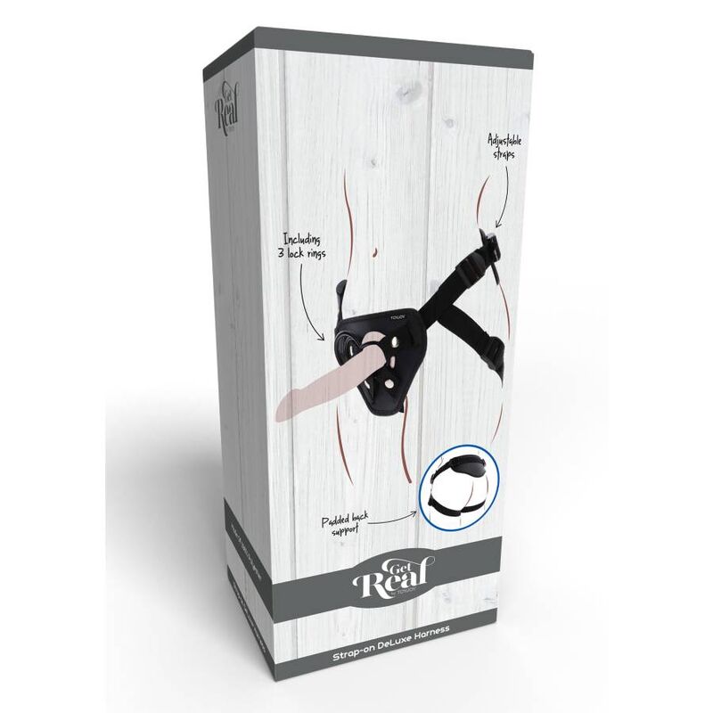 GET REAL - HARNAIS NOIR DELUXE À SANGLE