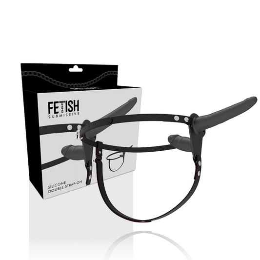 HARNAIS FÉTICHISME SOUMIS - DOUBLE PÉNÉTRATION NOIR