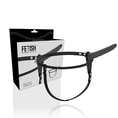 HARNAIS FÉTICHE SOUMIS - SILICONE NOIR 15 CM