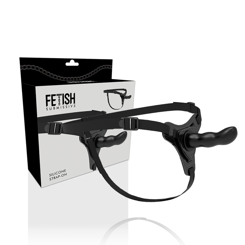 HARNAIS FÉTICHISME SOUMIS - SILICONE NOIR POINT G 16 CM