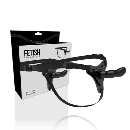 HARNAIS FÉTICHISME SOUMIS - SILICONE NOIR POINT G 16 CM