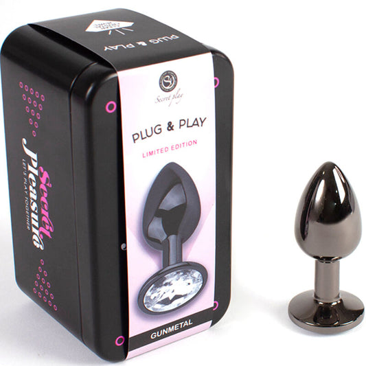 SECRETPLAY - PLUG ANALE GUNMETAL TAILLE S 7 CM