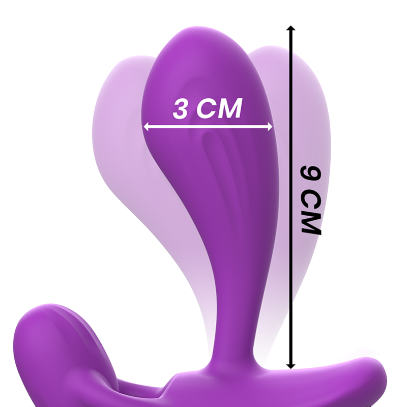 INTENSE - SHELLY DUO ANAL-PERINEUM, VAGINAL-CLITORIS REMOTE PURPLE