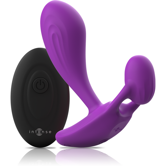 INTENSE - SHELLY DUO ANAL-PERINEUM, VAGINAL-CLITORIS REMOTE PURPLE