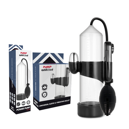 PUMP ADDICTED - POMPE À ÉREECTION TRANSPARENTE RX3 AVEC VIBRATEUR