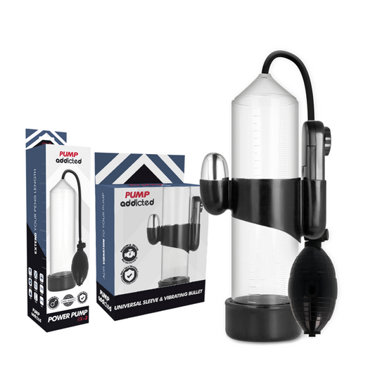 PUMP ADDICTED - POMPE À ÉREECTION TRANSPARENTE RX3 AVEC VIBRATEUR