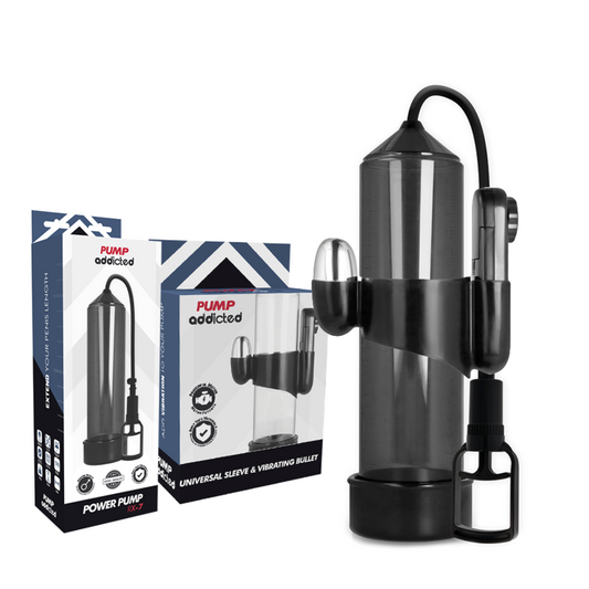 PUMP ADDICTED - POMPE À ÉREECTION NOIRE RX7 AVEC VIBRATEUR