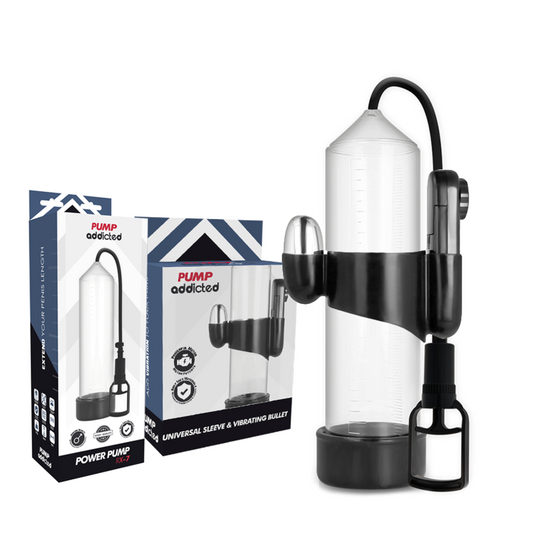 PUMP ADDICTED - POMPE À ÉREECTION TRANSPARENTE RX7 AVEC VIBRATEUR