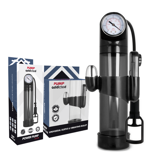PUMP ADDICTED - POMPE À ÉREECTION NOIRE RX9 AVEC VIBRATEUR