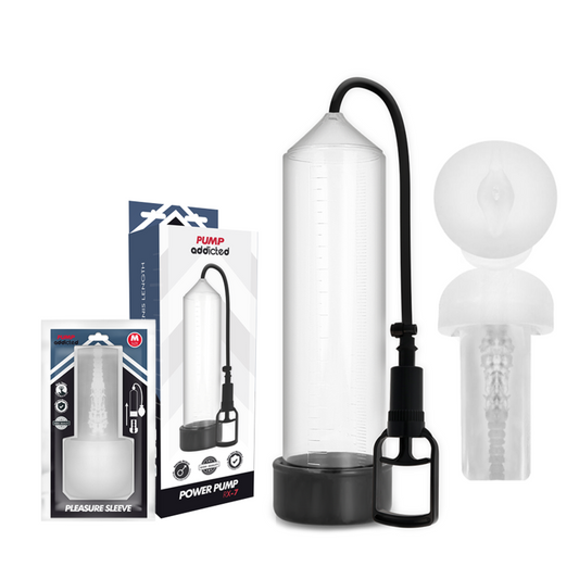PUMP ADDICTED - POMPE À ÉREECTION TRANSPARENTE RX7 AVEC MASTURBATEUR