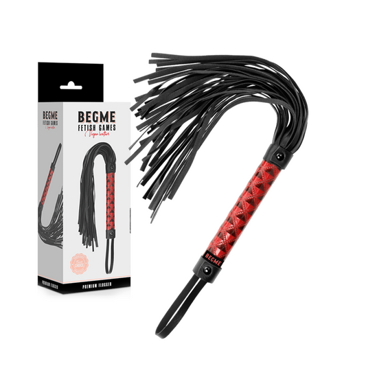 BEGME - FOUET EN CUIR VEGAN ÉDITION ROUGE