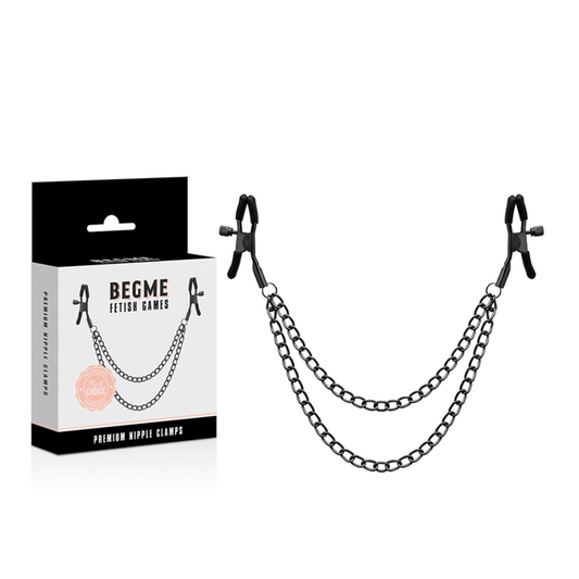 BEGME - PINCES À TÉTONS AVEC CHAÎNE ÉDITION ROUGE