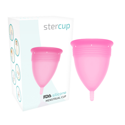 STERCUP - COUPE MENSTRUELLE ROSE EN SILICONE FDA - TAILLE L