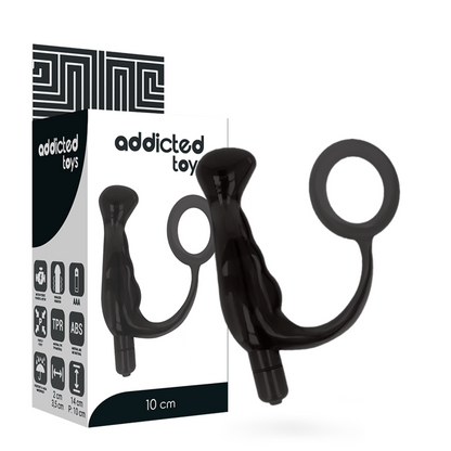 ADDICTED TOYS - VIBRATEUR PROSTATIQUE NOIR 10 CM