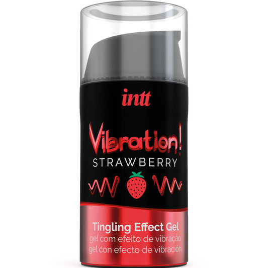 INTT - GEL VIBRATEUR LIQUIDE FRAISE STIMULANT INTIME PUISSANT 15 ML