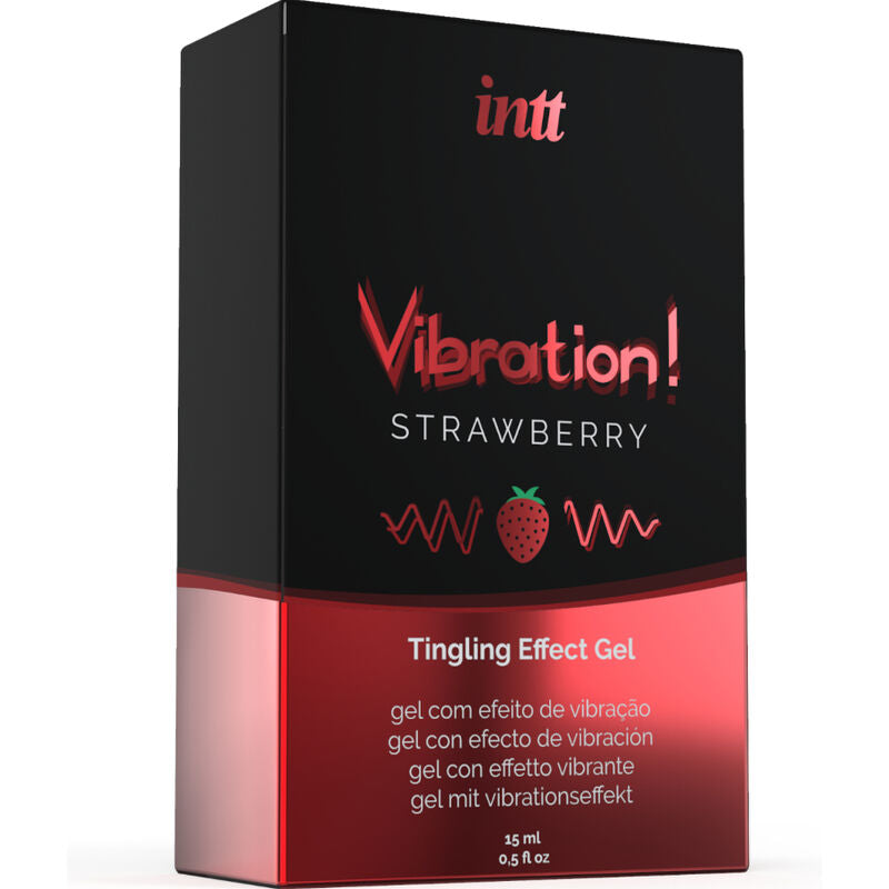 INTT - GEL VIBRATEUR LIQUIDE FRAISE STIMULANT INTIME PUISSANT 15 ML