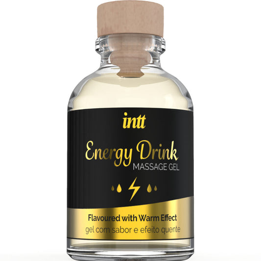 INTT MASSAGE & ORAL SEX - Gel de massage au goût de boisson énergisante et effet chauffant