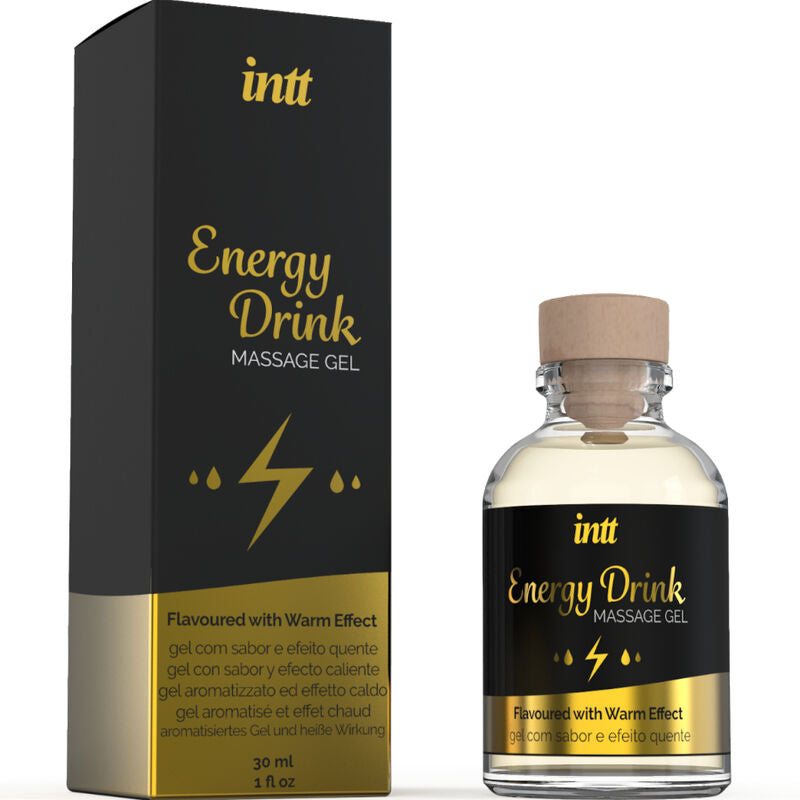 INTT MASSAGE &amp; ORAL SEX - Gel de massage au goût de boisson énergisante et effet chauffant
