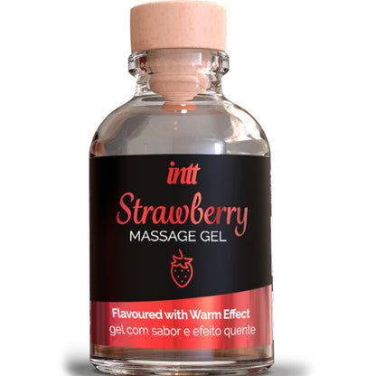 MASSAGE INTT &amp; SEXE ORAL - GEL DE MASSAGE SAVEUR FRAISE AVEC EFFET CHAUFFANT