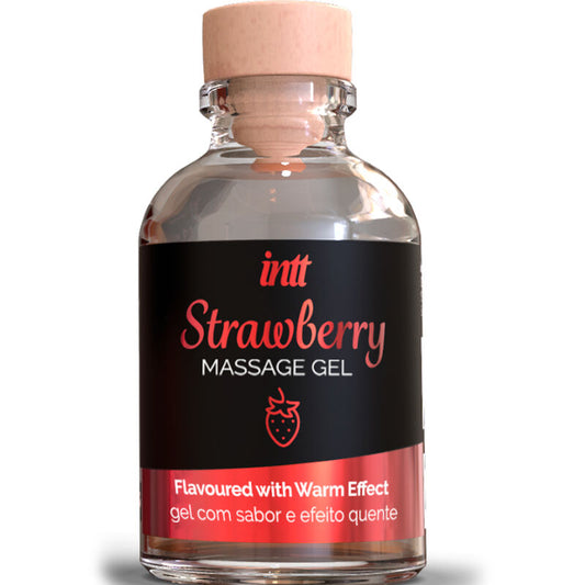INTT MASSAGE &amp; ORAL SEX - STRAWBERRY FLAVOR MASSAGE GEL WITH WARMING EFFECT