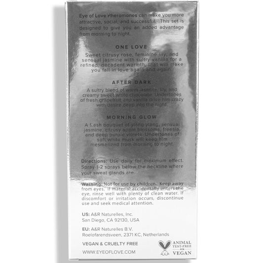 EYE OF LOVE - Parfum EOL PHR 10 ml Coffret de 3 - Éclat du matin, ONE LOVE, After Dark