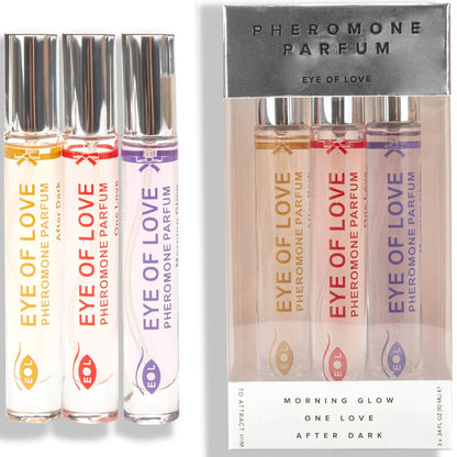 EYE OF LOVE - Parfum EOL PHR 10 ml Coffret de 3 - Éclat du matin, ONE LOVE, After Dark