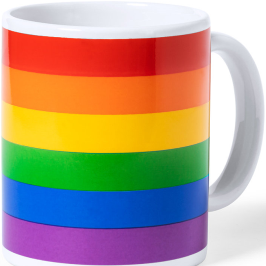 PRIDE - MUG DRAPEAU LGBT DANS UNE BOÎTE KRAFT INDIVIDUELLE /es/pt/en/fr/it/
