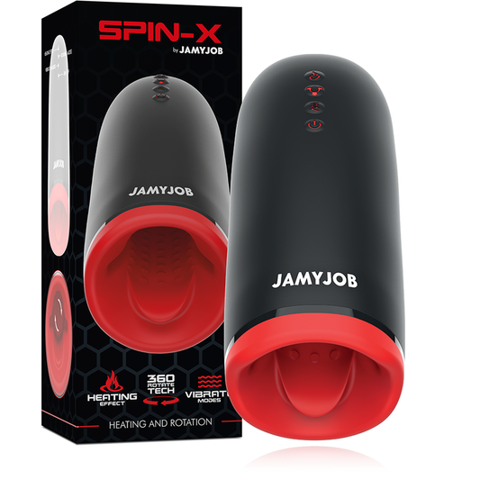 JAMYJOB - MASTURBATEUR SPIN-X AVEC FONCTION ROTATIVE ET CHAUFFANTE