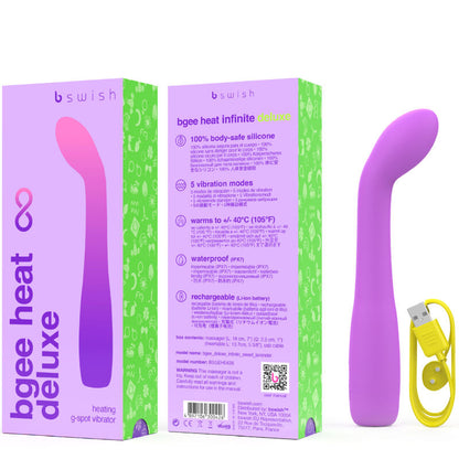 B SWISH - BGEE HEAT INFINITE DELUXE VIBRATEUR RECHARGEABLE EN SILICONE LAVANDE