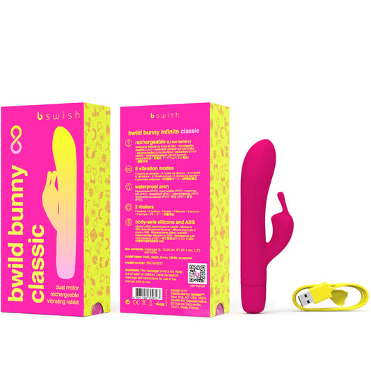 B SWISH - BWILD BUNNY INFINITE CLASSIQUE VIBRATEUR RECHARGEABLE ROSE SILICONE