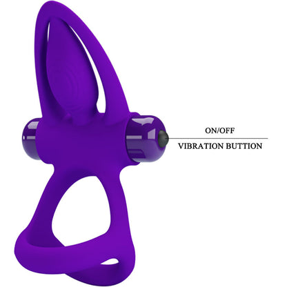 PRETTY LOVE - VIBRATING RING 10 VIBRATIONS VIOLET SILICONE