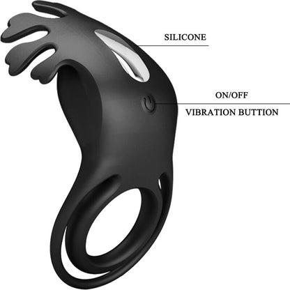 PRETTY LOVE - RUBEN BAGUE VIBRANTE 7 VIBRATIONS SILICONE NOIR