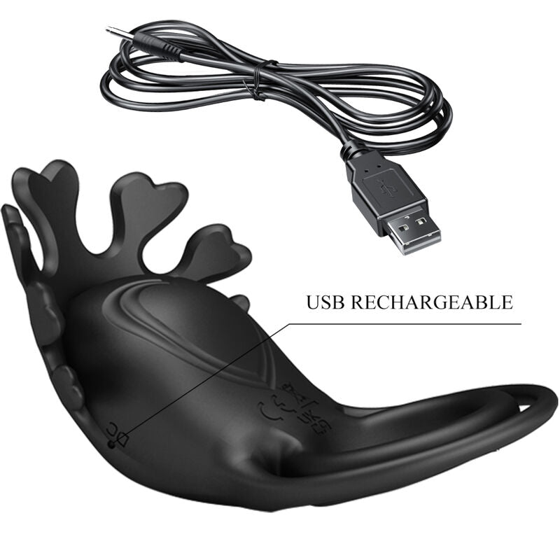 PRETTY LOVE - RUBEN BAGUE VIBRANTE 7 VIBRATIONS SILICONE NOIR