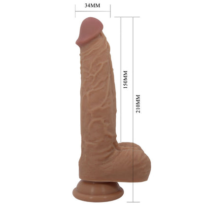 PRETTY LOVE - JONATHAN DILDO SILICONE 3 VIBRATIONS + 3 TAILLES D'INSERTION TÉLÉCOMMANDE 21 CM