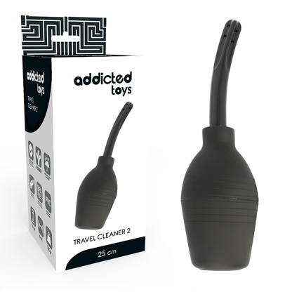 ADDICTED TOYS - POIRE DE NETTOYAGE ANAL NOIRE À PRESSER