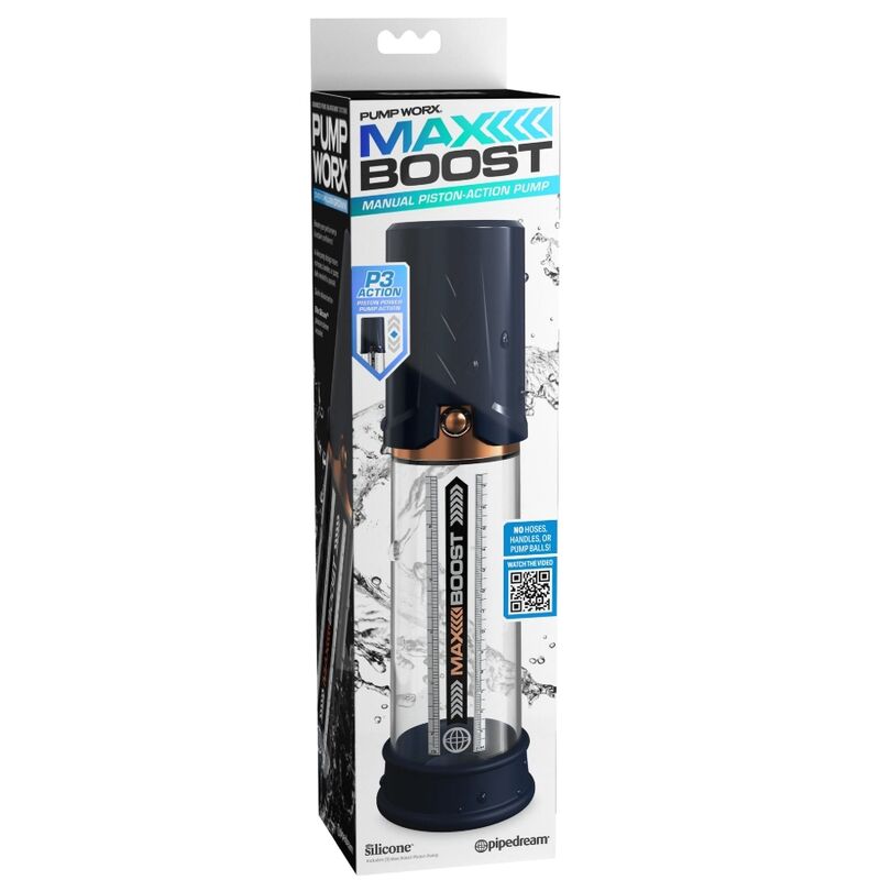 PUMP WORX - POMPE D'ÉRECTIFICATION MAX BOOST BLEUE