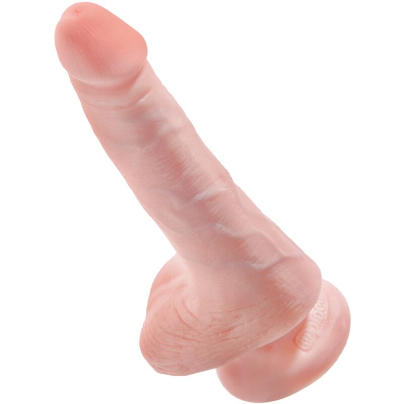 KING COCK - PÉNIS RÉALISTE AVEC TESTICULES 13,5 CM NATUREL