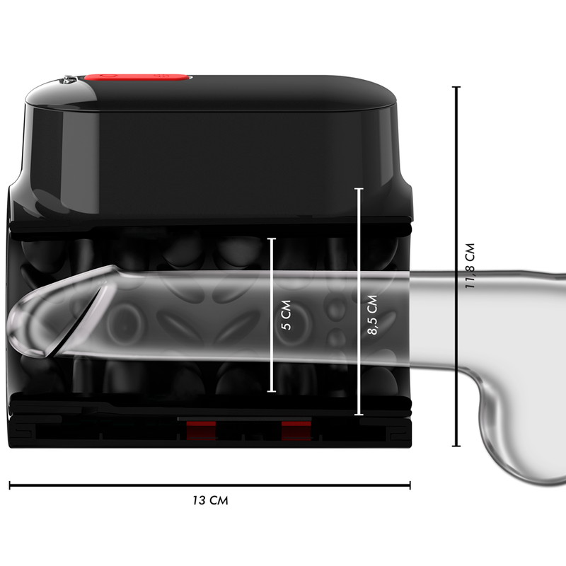 JAMYJOB - MASTURBATEUR VORTEX TURBO AVEC POUSSÉE ET ROTATION À 360° DE HAUT EN BAS