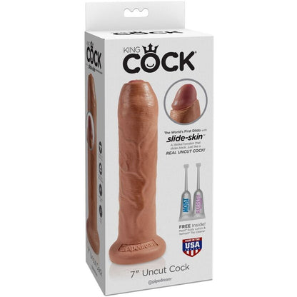 KING COCK - PÉNIS RÉALISTE AVEC PRÉPUCE 17,8 CM CANDY