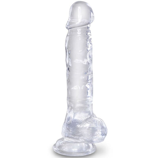 KING COCK - PÉNIS RÉALISTE ET TRANSPARENT AVEC TESTICULES 16,5 CM